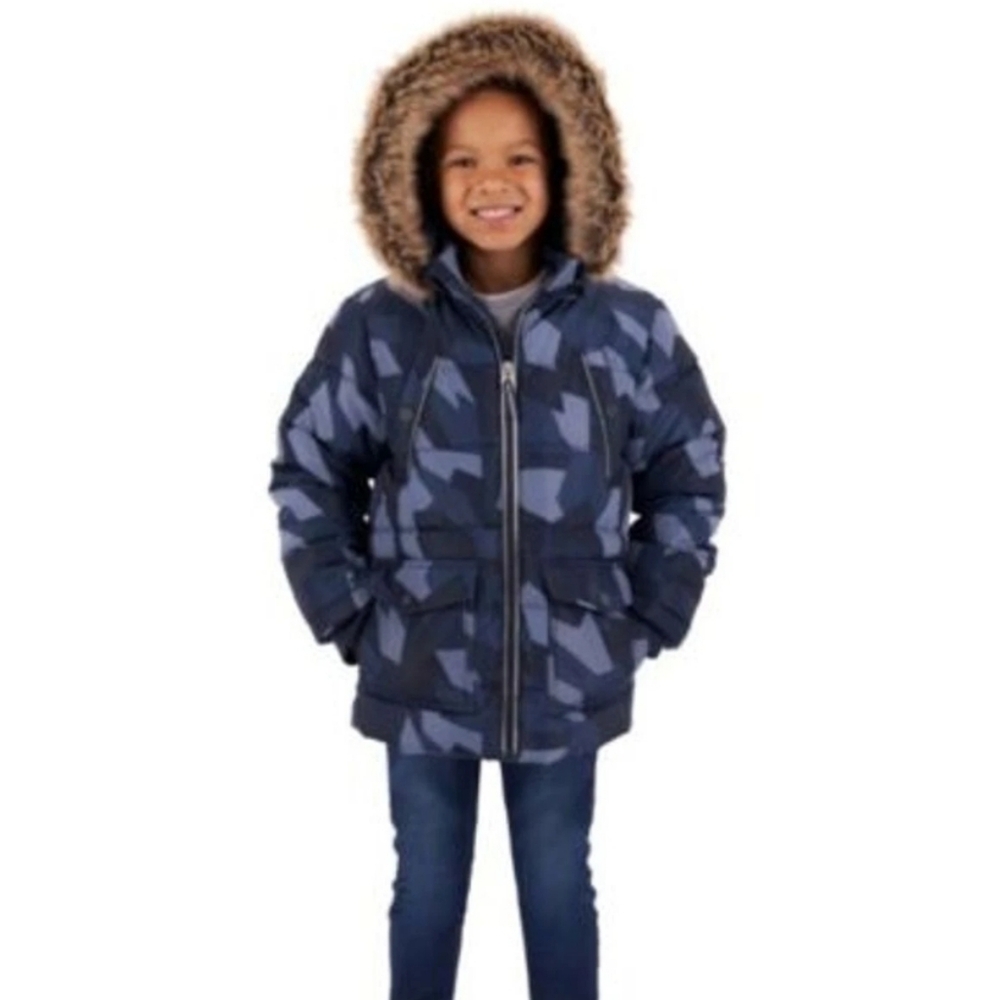 Member's Mark - Boys' Camouflage Puffer Jacket with Faux Fur Hood Size 7